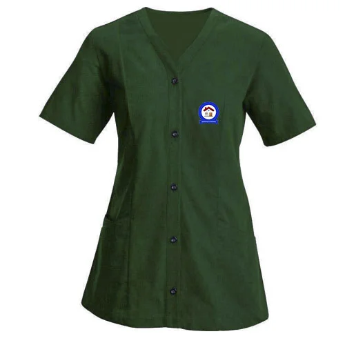 Green Janitorial Uniform Cardigan
